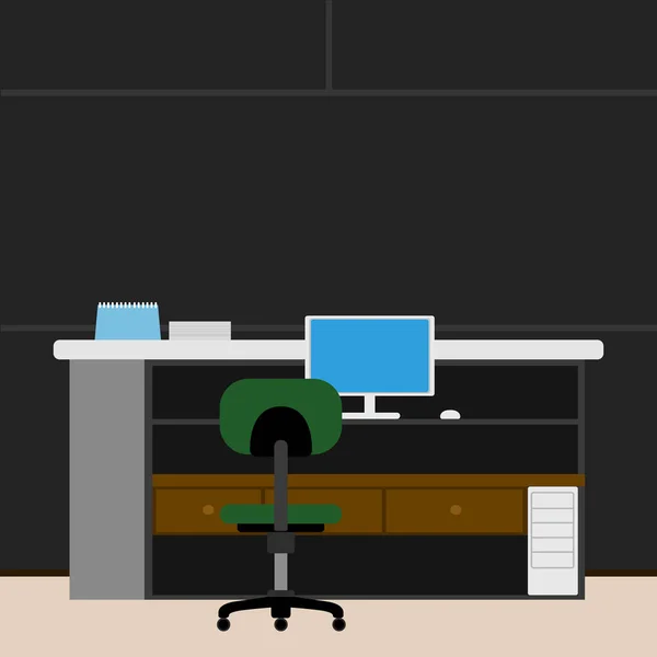 Espacio de trabajo coloreado para empresas — Vector de stock