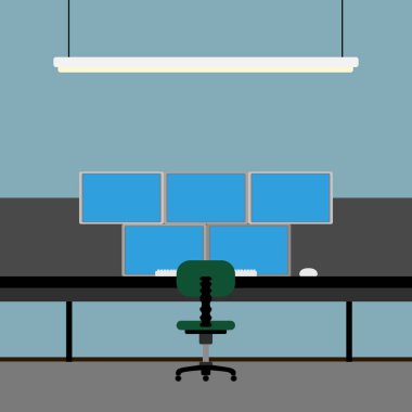 Renkli iş çalışma alanı