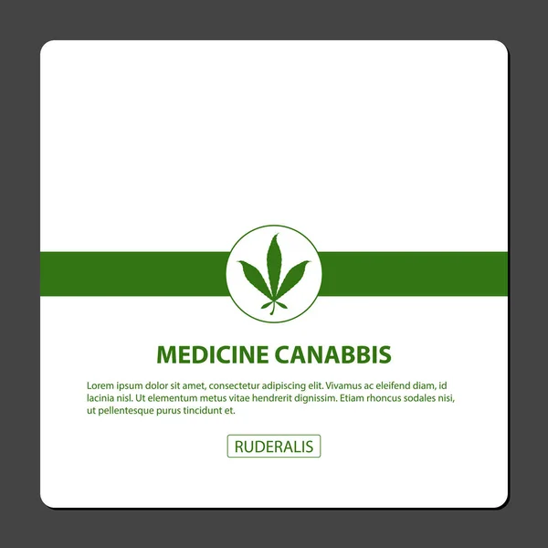 Cannabis medicine poster — Stock Vector