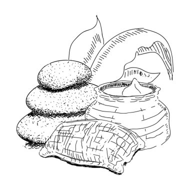 Spa nesnelerinin çizimi