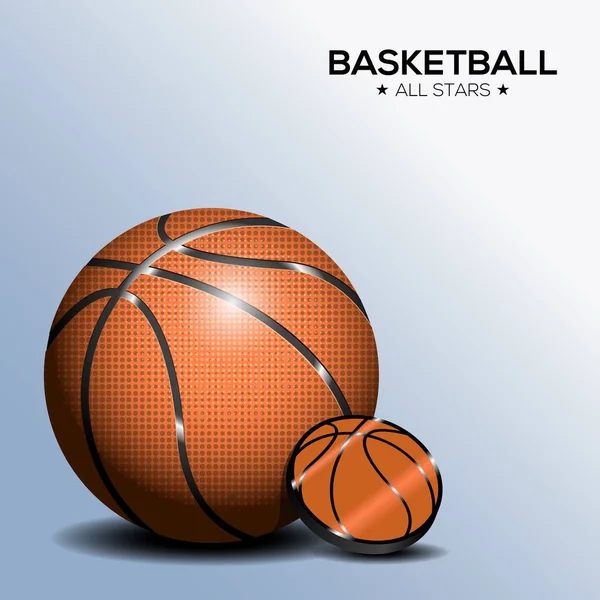 Afiche de baloncesto aislado — Vector de stock