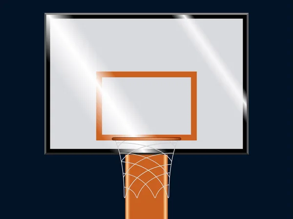 Geïsoleerde basketbal hoepel — Stockvector