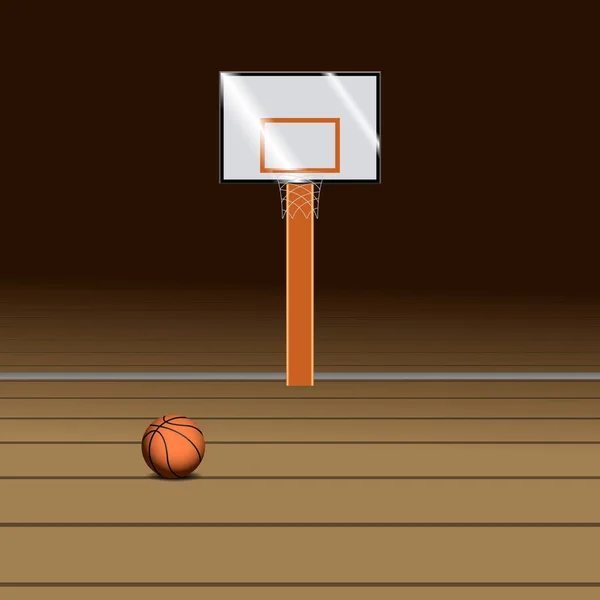 Aro de baloncesto y una pelota — Archivo Imágenes Vectoriales
