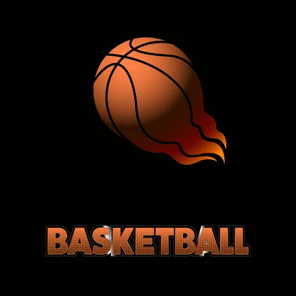 Affiche de basket isolée — Image vectorielle
