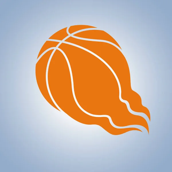 Balle de basket isolée avec effet — Image vectorielle
