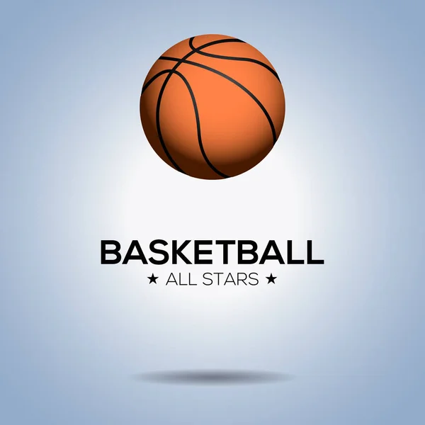 Afiche de baloncesto aislado — Vector de stock