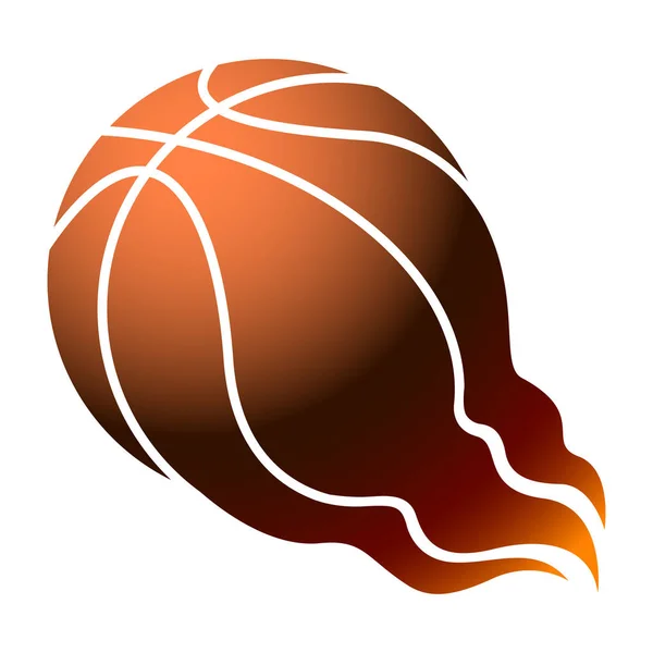 Isolierter Basketball mit Wirkung — Stockvektor