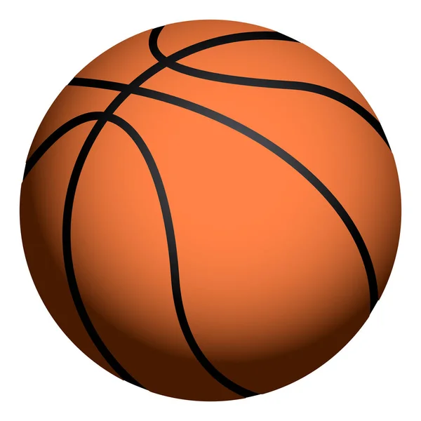 Balón de baloncesto aislado — Vector de stock