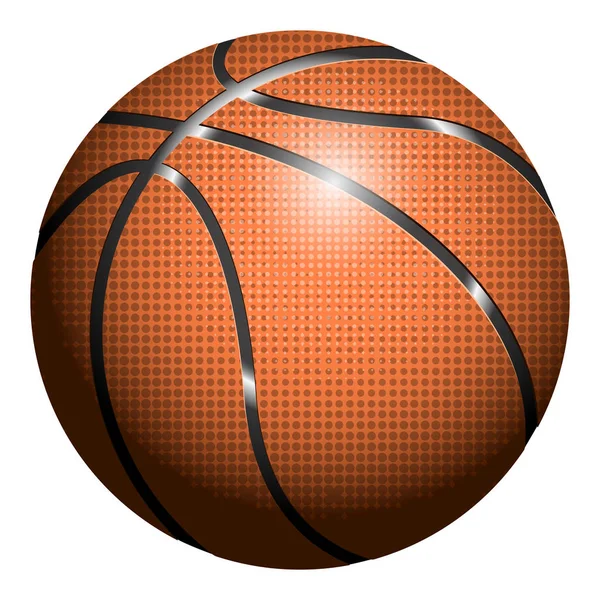 Isolerad realistisk basketboll — Stock vektor