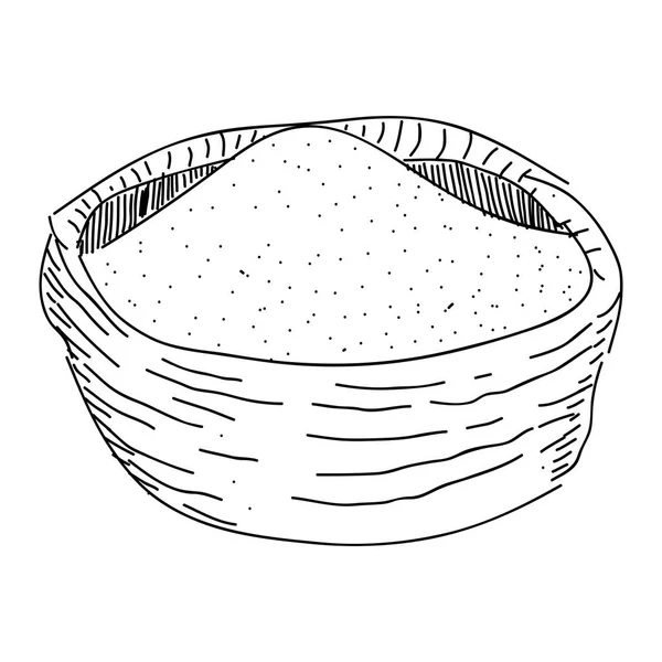 Geïsoleerde schets van een zandbak — Stockvector
