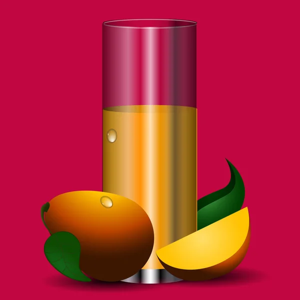Mango suyu cam — Stok Vektör