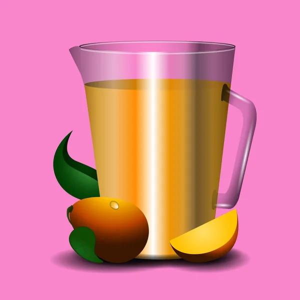 Mango suyu kavanozu — Stok Vektör