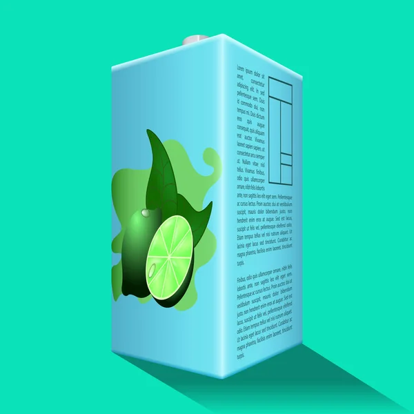 Boîte de jus de citron — Image vectorielle