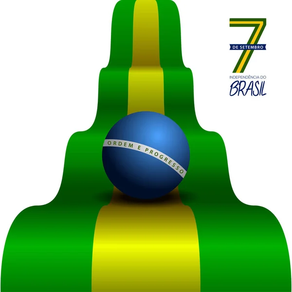 С Днем независимости Бразилии — стоковый вектор