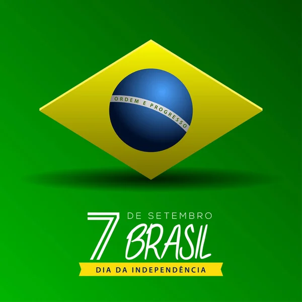 Šťastný brazilský den nezávislosti — Stockový vektor