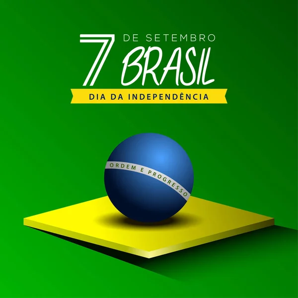 Brezilya 'nın bağımsızlık günü kutlu olsun. Telifsiz Stok Illüstrasyonlar