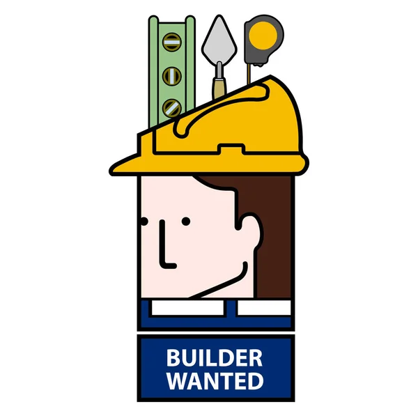 Builder akarta avatar kép — Stock Vector