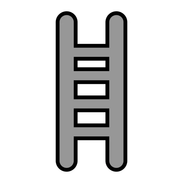 Geïsoleerde grijze ladder icoon — Stockvector