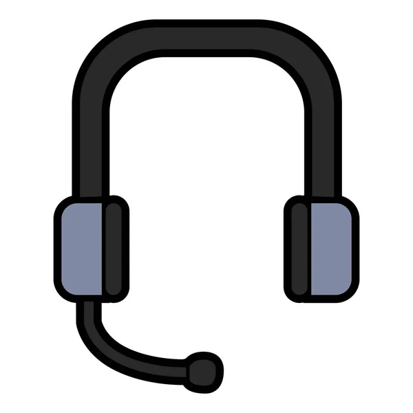 Kolorowa ikona słuchawek na białym tle — Wektor stockowy