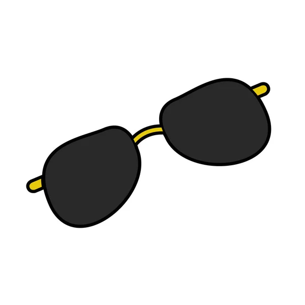 Isolé icône des lunettes de soleil noires — Image vectorielle