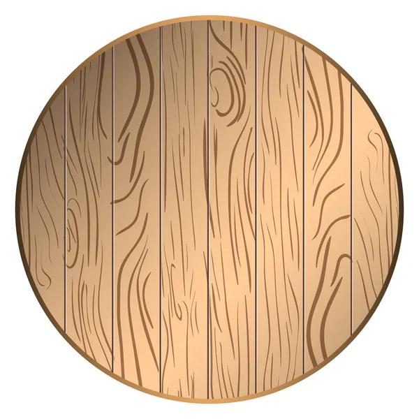 Cercle en bois isolé — Image vectorielle