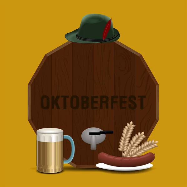 Oktoberfest poster resmi — Stok Vektör
