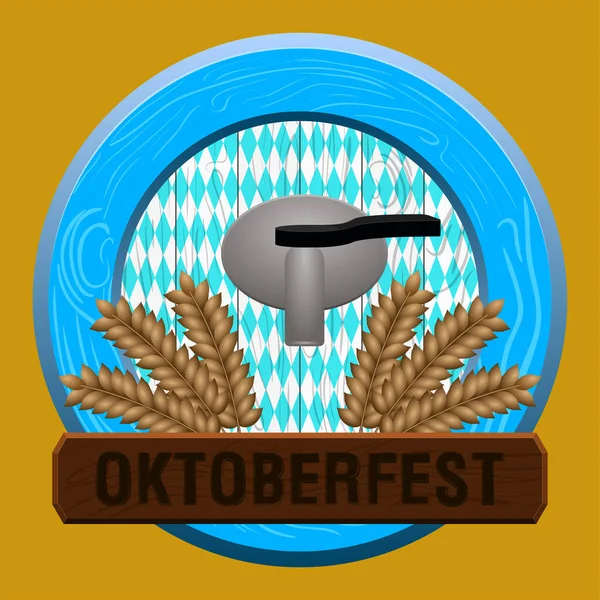 Oktoberfest imagen del cartel — Vector de stock
