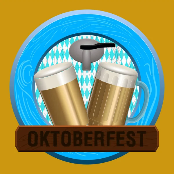 Oktoberfest-Plakatbild — Stockvektor
