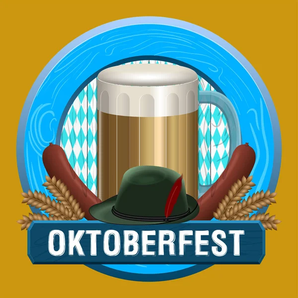 Oktoberfest poster resmi — Stok Vektör