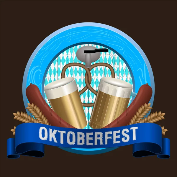 Oktoberfest imagen del cartel — Vector de stock