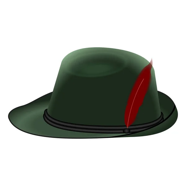 Традиційний німецький капелюх. — стоковий вектор