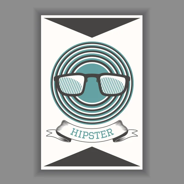 Hipster poszter illusztráció — Stock Vector