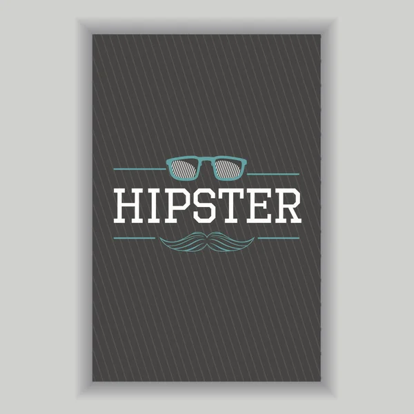 Hipster cartel ilustración — Archivo Imágenes Vectoriales