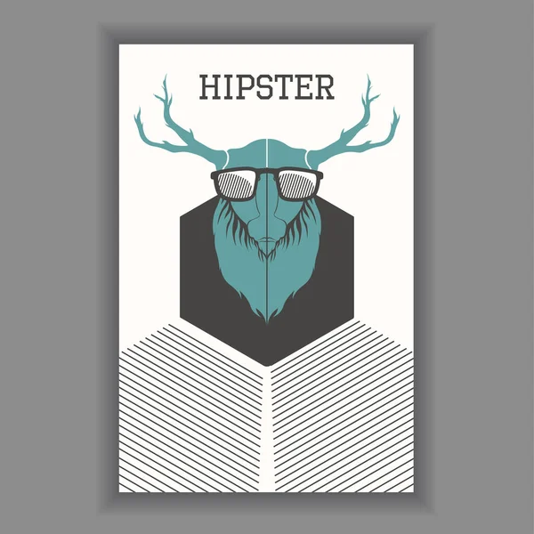 Illustration d'affiche Hipster — Image vectorielle