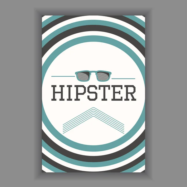 Hipster cartel ilustración — Archivo Imágenes Vectoriales