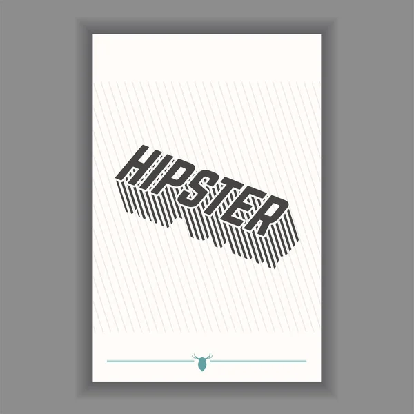 Hipster poszter illusztráció — Stock Vector