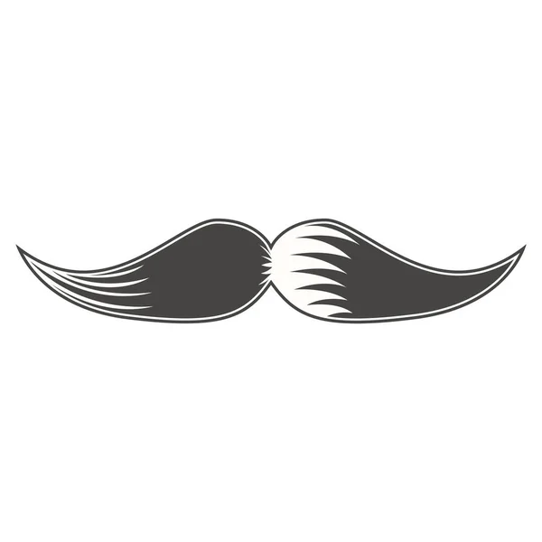 Imagen aislada del bigote — Vector de stock