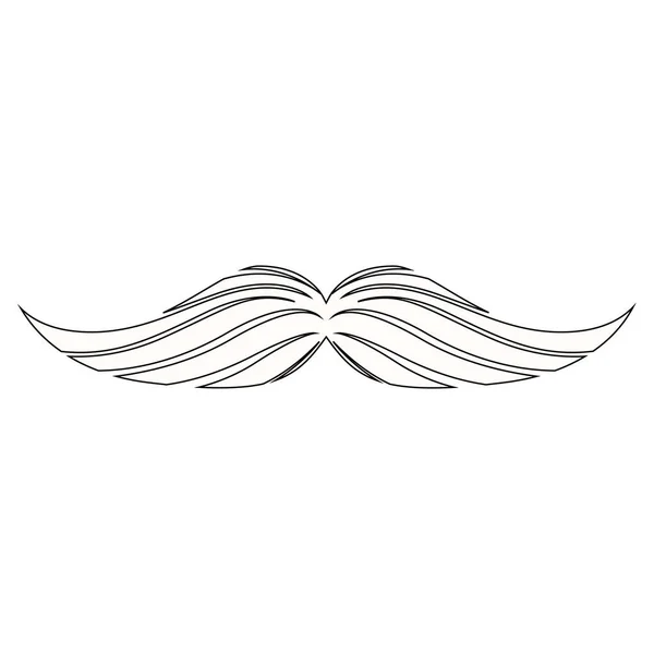 Imagen aislada del bigote — Vector de stock