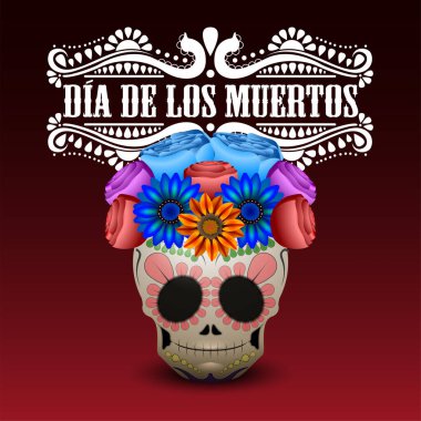 Dia de los muertos illüstrasyon