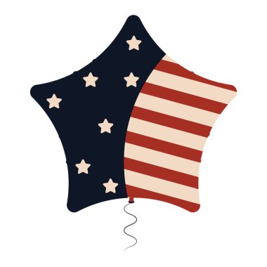 Bayrağı olan yıldız balonu