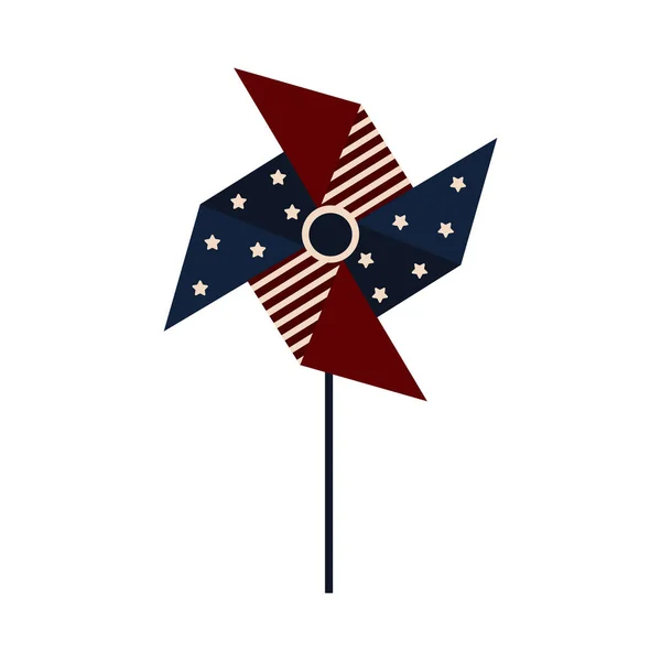 Бумажный флаг в форме мельницы — стоковый вектор