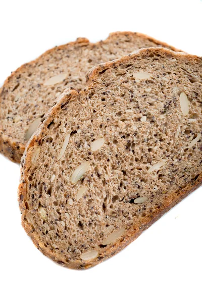 切片全麦面包质地 — 图库照片