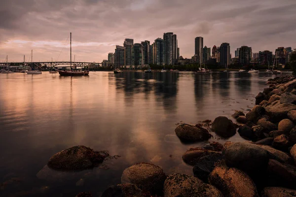 Vancouver Vista Del Atardecer Canadá —  Fotos de Stock