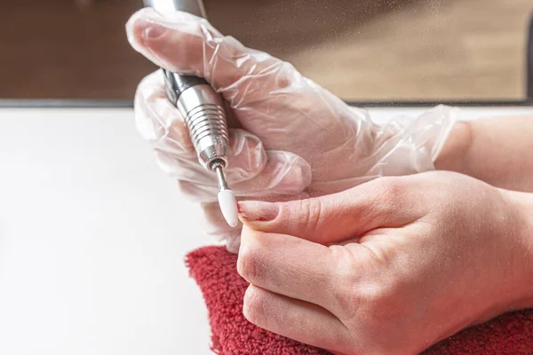 Manicure Casa Rimozione Del Gel Dalle Unghie — Foto Stock