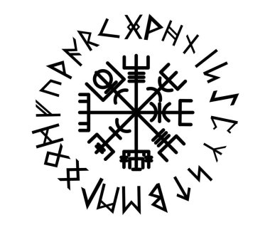 Runik bir pusula ya da vejetaryen. Sahibinin doğru yolu bulmasına yardım edecek antik bir tılsım. Dövme için harika..