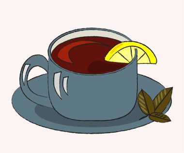  Evde içmek için daha güzel ne olabilir ki? Bir bardak çay, bir dilim limon ve bir tutam nane.