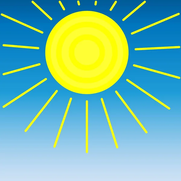 Vector Illustration Weather Icon Depicting Sun — Stock Vector