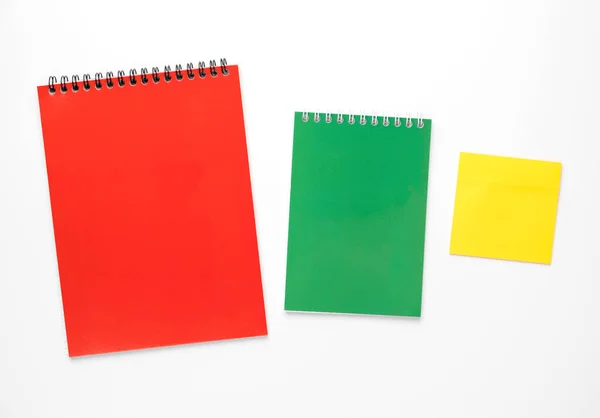 Bright Colorful Notepads Isolated White Background — Stock Photo, Image