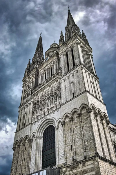 Catedral San Mauricio Angers Francia Lugar Principal Culto Ciudad Francesa — Foto de Stock