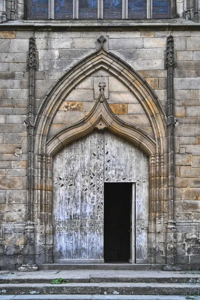 Eglise Saint Malo Dinan Bretagne France Des Portails Gothiques Tardifs — Photo